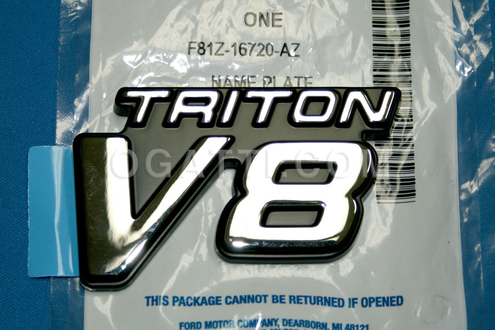 BRAND NEW OEM NAMEPLATE FOR FENDER TRITON V8 VERSION 1999-2004 F81Z-16720-AZ PASSENGER SIDE OR DRIVER SIDE - Image 3