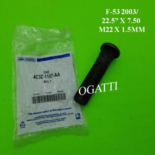 BRAND NEW OEM OEM WHEEL LUG STUD BOLT REAR WHEEL 22.5″ X 7.50 ALUMINUM WHEEL, DANA MODEL S130 F-53 STRIPED CHASIS 4C3Z-1107-AA