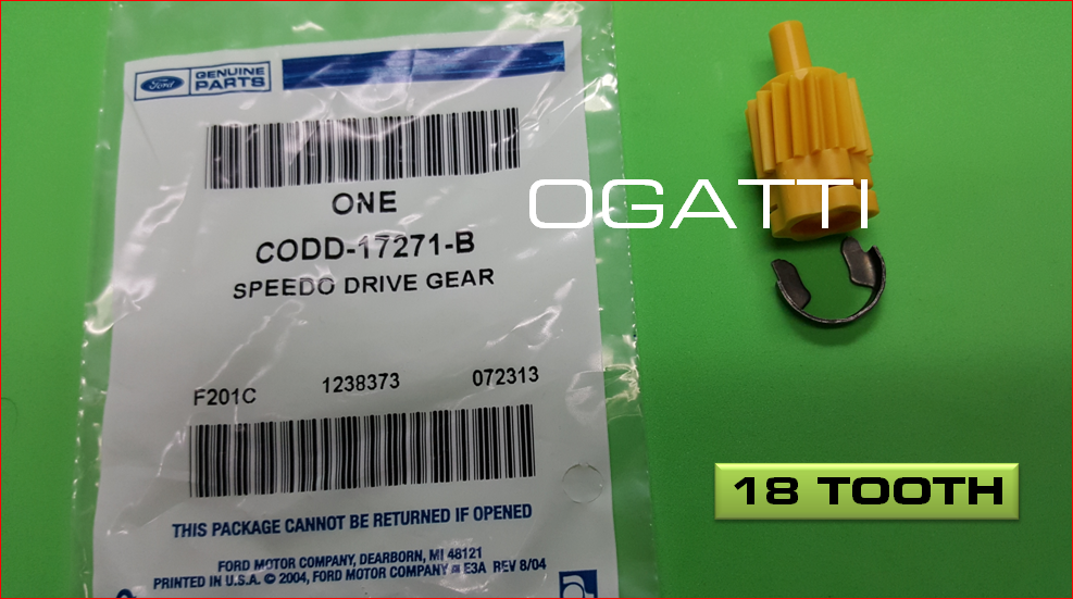 BRAND NEW FORD OEM TRANSMISSION SPEEDOMETER DRIVEN GEAR 18 TOOTH Color YELLOW CODD-17271-B and C1DZ-17292-A OG-17271Y-1