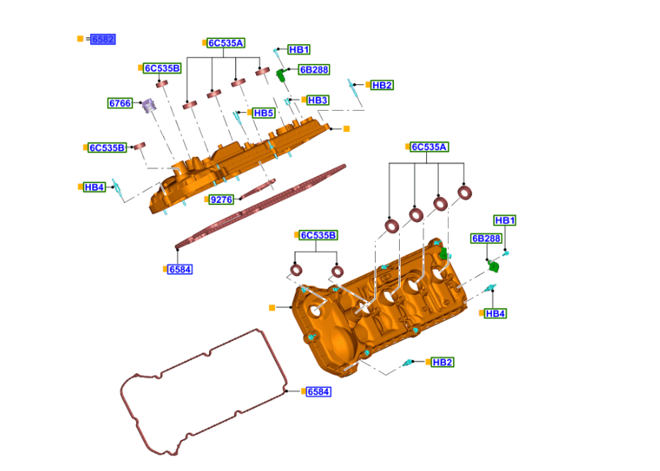 Brand New OEM VALVE COVER LH 5.0L V8 32V DOHC EFI 5.0L COYOTE F-150 MUSTANG 2017-2020 JL3Z-6582-C - Image 6