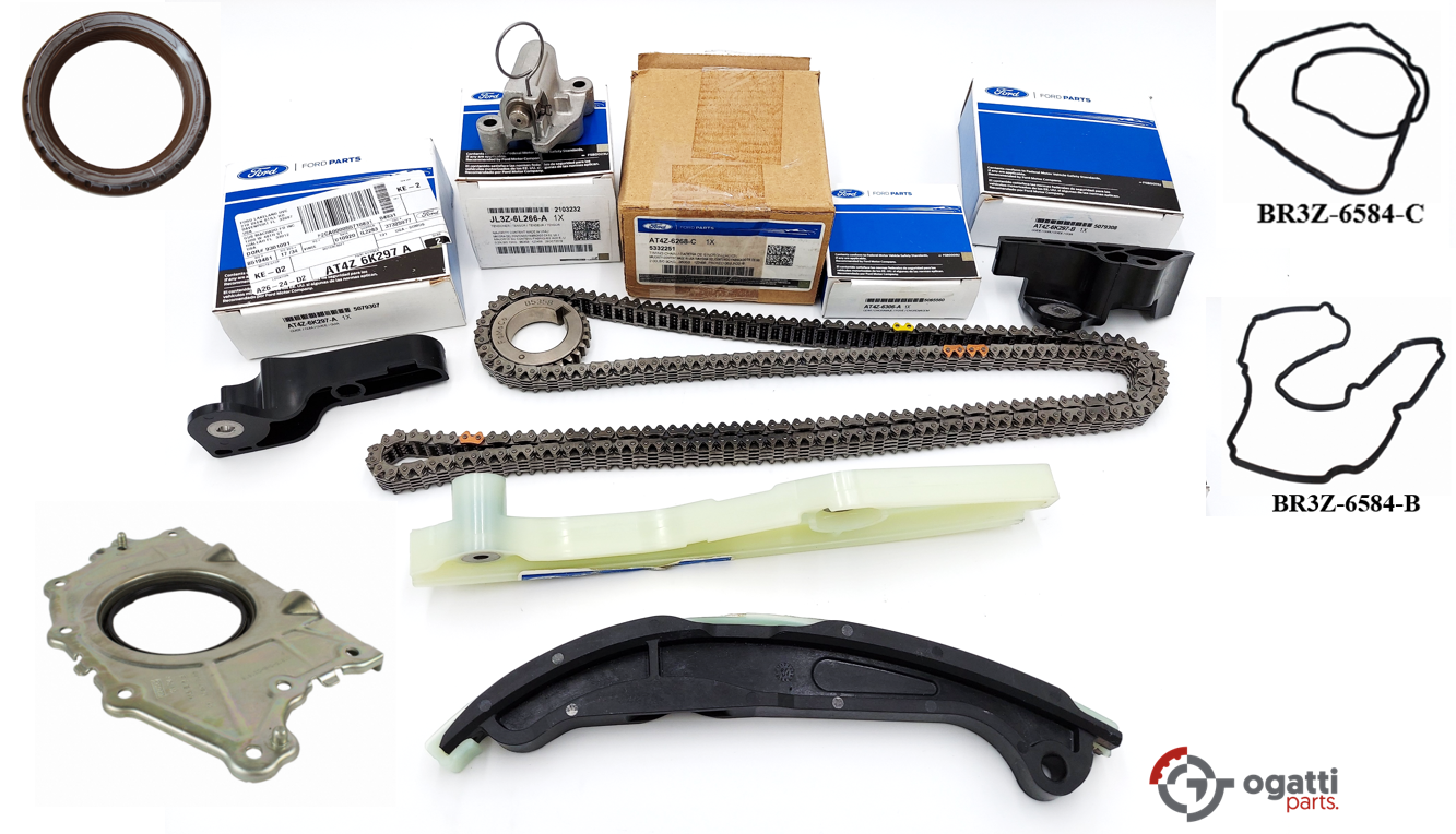 Brand New OEM Timing Chain Kit 3.5L DOHC VCT, 11 Pieces, Engine Repair Kit for Explorer |F-150|Edge | Flex |Taurus 2011-2019 (OG-60-3.5L-11-1)