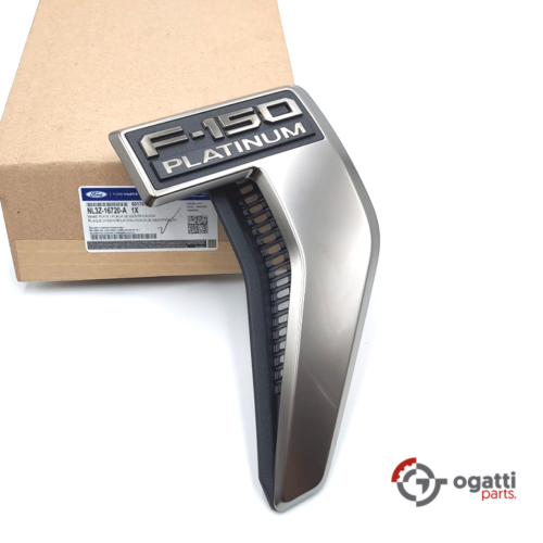 Brand New OEM Emblem fender F-150 PLATINUM Version in LIGHT BLACK 2021 Passenger SIDE LH NL3Z-16720-A