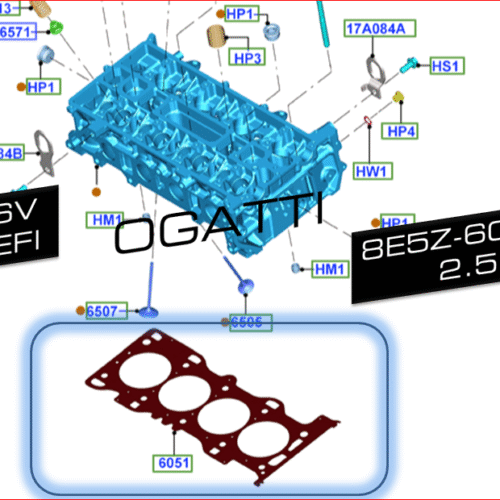 Brand New OEM GASKET – CYLINDER HEAD 8E5Z-6051-C |6051|
