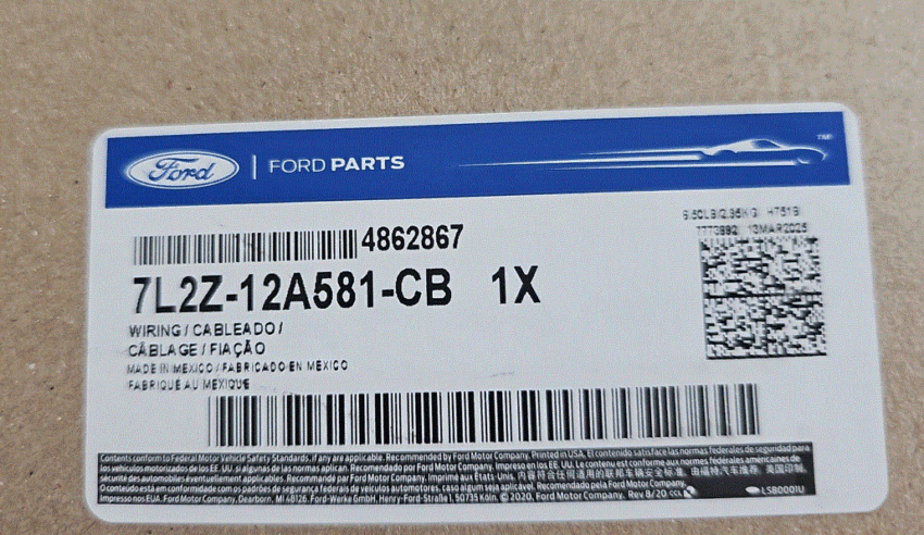 Brand New OEM  Engine Wiring  EXPLORER, SPORT TRAC 2005-2010 4.0L V6 12V SOHC 2019-2023 7L2Z-12A581-CB - Imagen 7