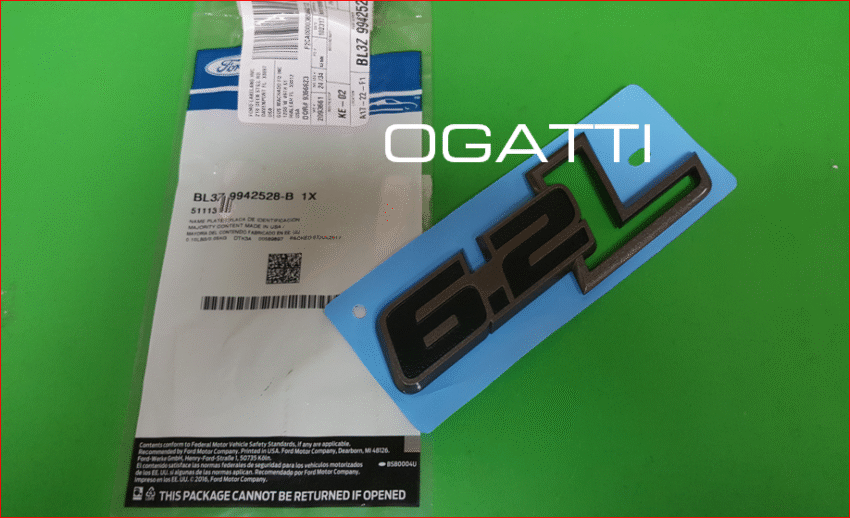 BRAND NEW OEM NAMEPLATE EMBLEM 6.2L FORD FENDER RAPTOR F-150 BL3Z-9942528-B - Imagen 3