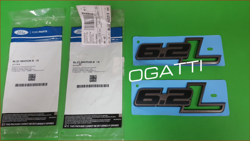 BRAND NEW OEM NAMEPLATE EMBLEM 6.2L FORD FENDER RAPTOR F-150 BL3Z-9942528-B - Imagen 5