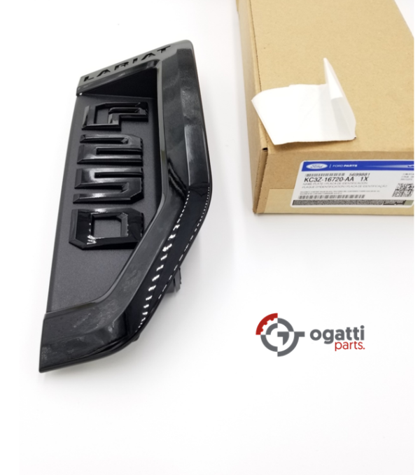 BRAND NEW OEM NAMEPLATE FOR FENDER F250 LARIAT VERSION AGATE BLACK SPORT PACKAGE 2016-2022 KC3Z-16720-AA