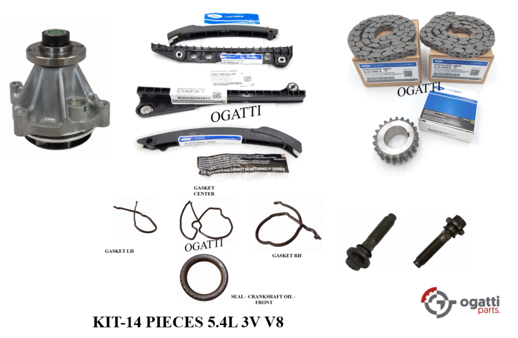 Brand New OEM Timing Chain Guides 5.4L V8, 14 Pieces, Engine Repair Kit Explorer|F-150|Expedition|F-250-350 2004-2010  (OG-60-5.4L-14-3) - Imagen 6