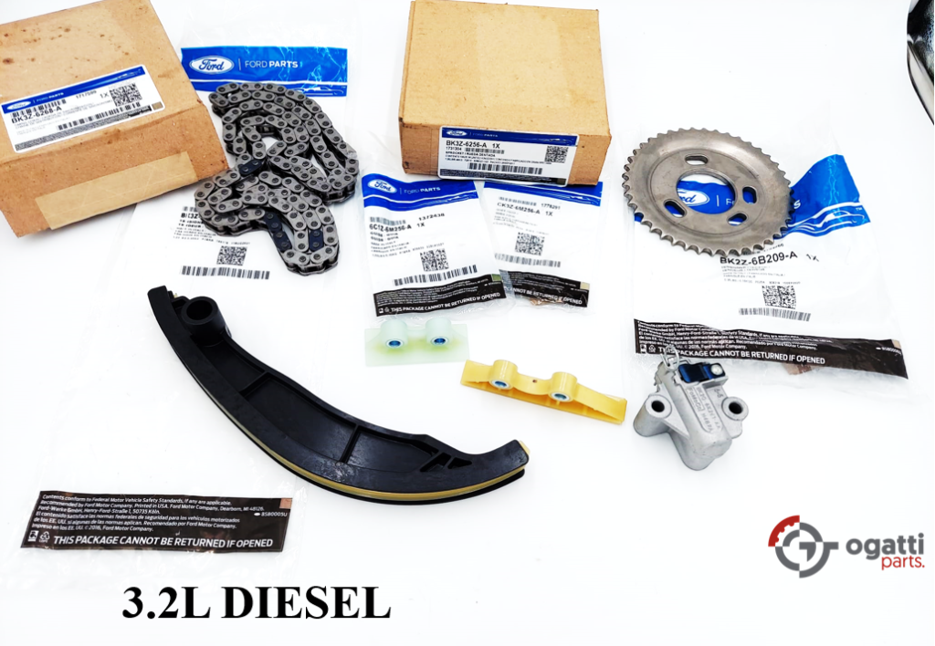 Brand New OEM Timing Chain Kit 3.2L Diesel Power Stroke 5 Cyl, Set 6 Pieces, Engine Repair Kit (OG-60-3.2L-6-1) - Imagen 2