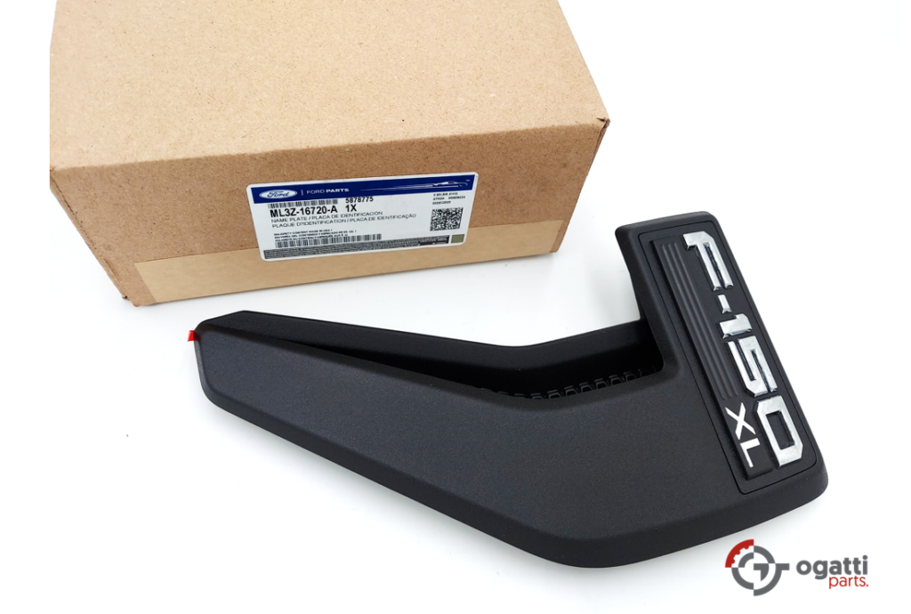 Brand New OEM Emblem fender F-150 XL Version in BLACK 2021 PASSENGER SIDE RH ML3Z-16720-A - Imagen 2