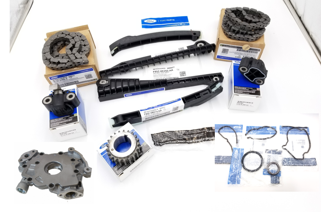 Brand New OEM Timing Chain Guides 5.4L V8, 15 Pieces, Engine Repair Kit Explorer|F-150|Expedition|F-250-350 2004-2010 (OG-60-5.4L-15-1) - Imagen 2