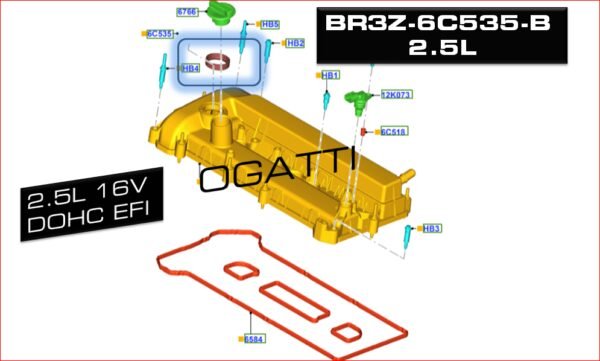 Brand New OEM  Engine SEAL - VALVE, SPARK PLUG SEALS BRONCO, EDGE, ESCAPE, EXPLORER, EXPEDITION, F-150,FUSION, C-MAX, LINCOLN, ECOSPORT  |BR3Z-6C535-B
