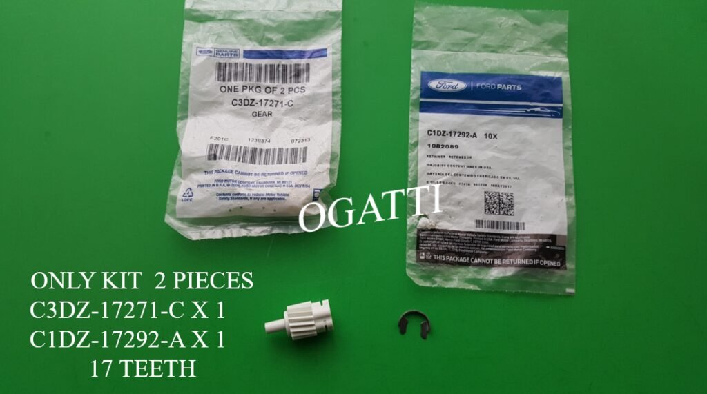 BRAND NEW FORD OEM TRANSMISSION SPEEDOMETER DRIVEN GEAR  17 TOOTH Color CLEAR C3DZ-17271-C and C1DZ-17292-A CLIP - Imagen 2