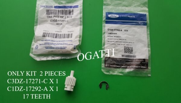 BRAND NEW FORD OEM TRANSMISSION SPEEDOMETER DRIVEN GEAR  17 TOOTH Color CLEAR C3DZ-17271-C and C1DZ-17292-A CLIP