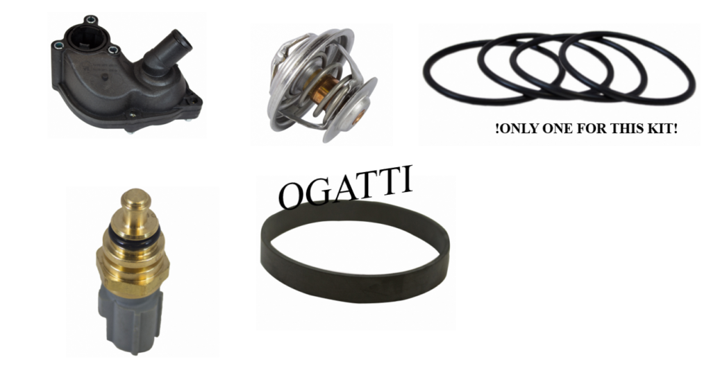 Brand New OEM Cooling Systems Thermostat, Base, Sensor 4.0L, 5 Pieces  Repair Kit (OG-80-4.0L-5-1) - Imagen 2